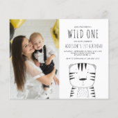 Budget Wild One Foto 1e Verjaardagsuitnodiging (Voorkant)