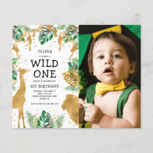 Budget Wild One Foto Groen Goud 1e Verjaardag