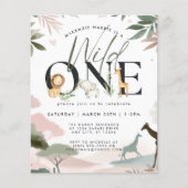 Budget Wild One Safari 1e verjaardag Flyer (Voorkant)