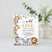 Budget Wild One Safari Animals 1e verjaardag Uitno (Staand voorkant)