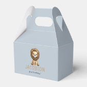 Budget Wild One Safari Animals Boy Birthday Party Bedankdoosjes (Achterkant)