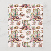 Budget Wild West Cowgirl Verjaardagsfeest (Achterkant)