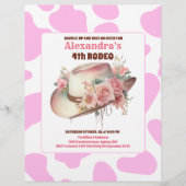 Budget Wild West Cowgirl Verjaardagsfeest Flyer (Voorkant)