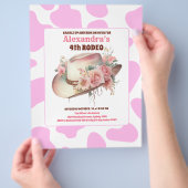 Budget Wild West Cowgirl Verjaardagsfeest Flyer (Hand)