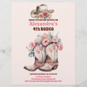 Budget Wild West Cowgirl Verjaardagsfeest Flyer (Voorkant)