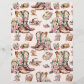 Budget Wild West Cowgirl Verjaardagsfeest Flyer (Achterkant)