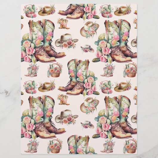 Budget Wild West Cowgirl Verjaardagsfeest Flyer (Achterkant)