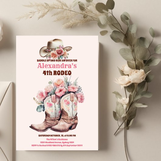 Budget Wild West Cowgirl Verjaardagsfeest Flyer