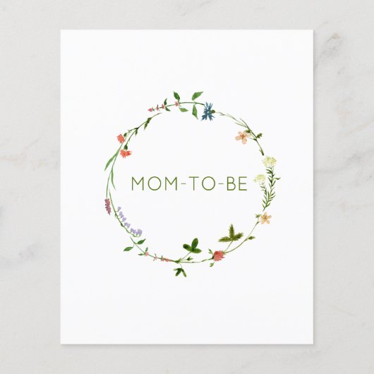 Budget Wildbloem Baby shower (Achterkant)