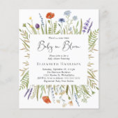 Budget Wildbloem Baby shower (Voorkant)