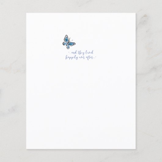 Budget Wildbloem Vogel Bloemen Border Bruiloft (Achterkant)