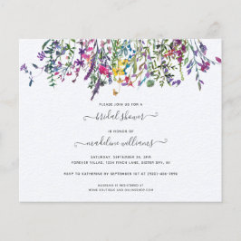 BUDGET Wildbloemen Beweide Bridal Showuitnodiging