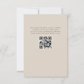 Budget Wildbloemen Eenvoudige QR Code Tuin Bruilof Kaart (Achterkant)