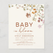 Budget Wilde Baby in Bloom Shower Invitation (Voorkant)