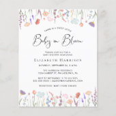Budget Wilde Baby in Bloom Shower Invitation (Voorkant)