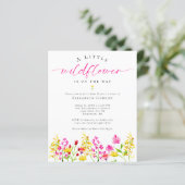 Budget Wilde Baby shower Waterverf Floral (Staand voorkant)