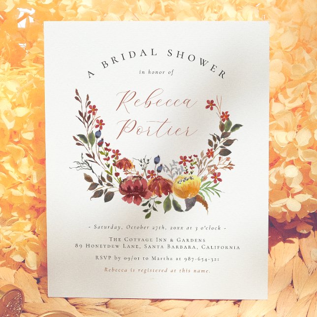 Budget Wilde Bloem Boho Bloemrijke Herfst Bruidsdo (Creator heeft geüpload)