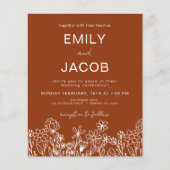 Budget Wilde Bloem Verbrandt Oranje Botanisch Bind (Voorkant)