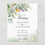 Budget wilde bloemen greenery floral bruiloft nodi (Voorkant)