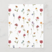 Budget Wilde Bloemenveld Boho Bruiloft Feest Uitno Flyer (Achterkant)
