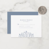 BUDGET Wilde Floral Wedding RSVP Kaart Notitiekaartje (Voorkant / Achterkant in situ)