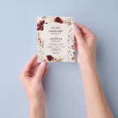 Budget Wildflower All in One Huwelijksuitnodiging Flyer (Hand)