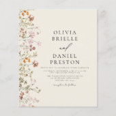 Budget Wildflower Alles in Een QR Code Trouwen Flyer (Voorkant)