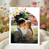 Budget Wildflower Arch | Boho Foto De datum opslaa