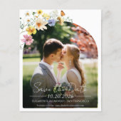 Budget Wildflower Arch | Boho Foto De datum opslaa (Voorkant)