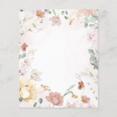 Budget Wildflower Baby 1e verjaardagsuitnodiging (Achterkant)