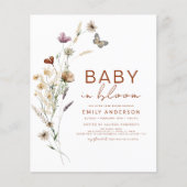 Budget Wildflower Baby in Bloom Shower Terracotta (Voorkant)