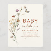 Budget Wildflower Baby in Bloom Shower Terracotta (Voorkant)