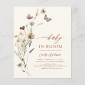 Budget Wildflower Baby in Bloom Shower Terracotta (Voorkant)