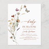 Budget Wildflower Baby in Bloom Shower Terracotta (Voorkant)
