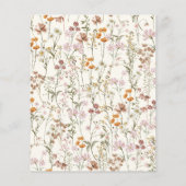 Budget Wildflower Baby in Bloom Uitnodiging (Achterkant)