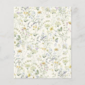 Budget Wildflower Baby in Bloom Uitnodiging (Achterkant)