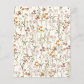 Budget Wildflower Bloemen 60e verjaardag uitnodigi (Achterkant)