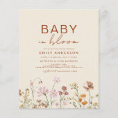 Budget Wildflower Boho Baby in Bloom Baby shower (Voorkant)