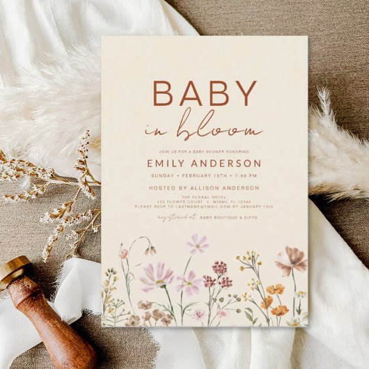 Budget Wildflower Boho Baby in Bloom Baby shower