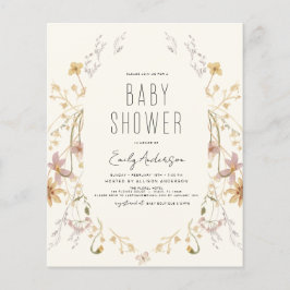 Budget Wildflower Boho Baby shower Elegant Modern