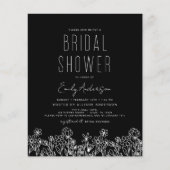 Budget Wildflower Boho Bridal Shower Flyer (Voorkant)