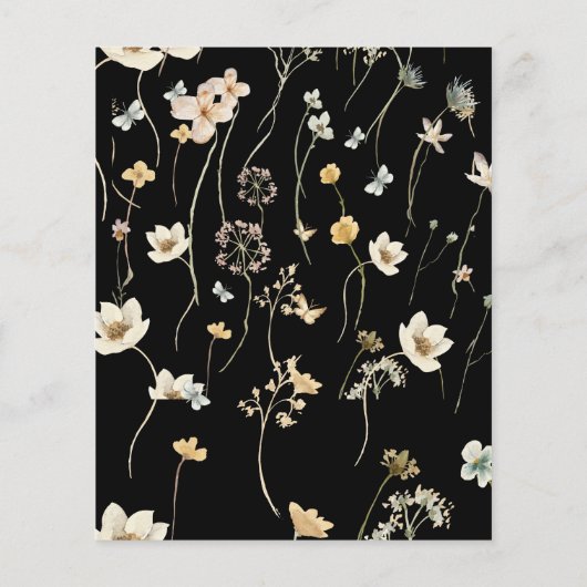 Budget Wildflower Boho Bridal Shower Flyer (Achterkant)