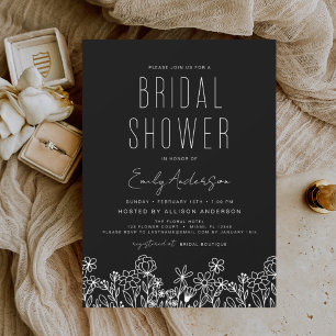 Budget Wildflower Boho Bridal Shower Flyer
