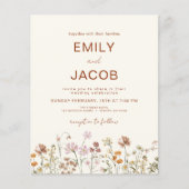 Budget Wildflower Boho Foto Terracotta Wedding (Voorkant)