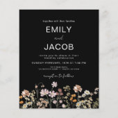 Budget Wildflower Boho Foto Weddenschap (Voorkant)