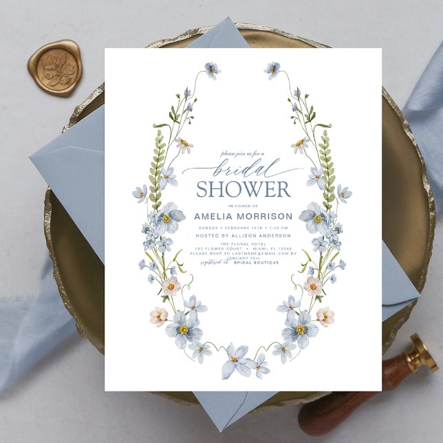 Budget Wildflower Bridal Shower Invitation (Creator heeft geüpload)