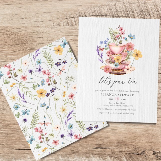 Budget Wildflower Bridal Tea Party Uitnodiging (Creator heeft geüpload)