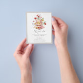 Budget Wildflower Bruids Thee Douche Uitnodiging Flyer (Hand)