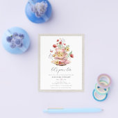 Budget Wildflower Bruids Thee Douche Uitnodiging Flyer (Enkel)