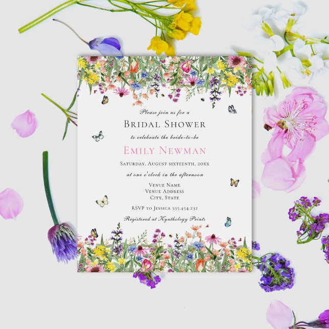 Budget Wildflower Butterfly Bloemen Vrijgezellenfe (Creator heeft geüpload)